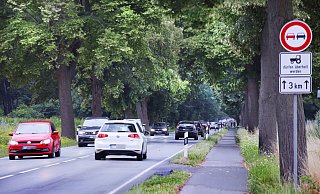 Die B61 stellt die zentrale Verbindung zwischen zwischen Gütersloh und Rheda-Wiedenbrück dar, rund 18.000 Kfz und 1.150 Lkw verkehren dort täglich. Eigentlich sollte die Fahrbahndecke dort ab Anfang August saniert werden, doch jetzt starten die Bauarbeiten erst im September. - Patrick Menzel Die B61 stellt die zentrale Verbindung zwischen zwischen Gütersloh und Rheda-Wiedenbrück dar, rund 18.000 Kfz und 1.150 Lkw verkehren dort täglich. Eigentlich sollte die Fahrbahndecke dort ab Anfang August saniert werden, doch jetzt starten die Bauarbeiten erst im September. - Patrick Menzel