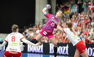 Die deutschen Handballerinnen haben das zweite Länderspiel gegen Dänemark gewonnen. - Frank Cilius/Ritzau Scanpix Foto via AP/dpa Die deutschen Handballerinnen haben das zweite Länderspiel gegen Dänemark gewonnen. - Frank Cilius/Ritzau Scanpix Foto via AP/dpa