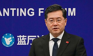 Chinas Außenminister Qin Gang übte keine Kritik an Russland wegen dessen Angriffskrieg. - Andy Wong/AP/dpa Chinas Außenminister Qin Gang übte keine Kritik an Russland wegen dessen Angriffskrieg. - Andy Wong/AP/dpa