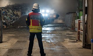 Gegen 3.30 Uhr morgens ging bei der Firma Suez der Brandmelder los. - Christian Mathiesen Gegen 3.30 Uhr morgens ging bei der Firma Suez der Brandmelder los. - Christian Mathiesen