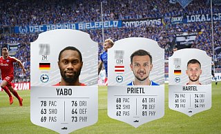 Am Freitag erscheint FIFA 20. Auch die Arminia-Profis sind dabei. - Dennis Angenendt/futbin.com/Montage: Ahlers Am Freitag erscheint FIFA 20. Auch die Arminia-Profis sind dabei. - Dennis Angenendt/futbin.com/Montage: Ahlers