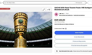 Dieser Inserent bietet bei Ebay 450 Euro für ein Ticket. - Screenshot: Ebay Dieser Inserent bietet bei Ebay 450 Euro für ein Ticket. - Screenshot: Ebay