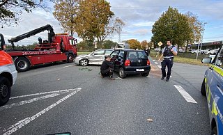 Beide Fahrzeuge musste nach der Kollision abgeschleppt werden. - Thorsten Heß Beide Fahrzeuge musste nach der Kollision abgeschleppt werden. - Thorsten Heß