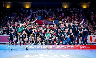 Die deutschen U21-Handballer hatten 2023 den WM-Titel geholt. - Sascha Klahn/dpa Die deutschen U21-Handballer hatten 2023 den WM-Titel geholt. - Sascha Klahn/dpa