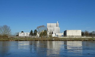 Das Gelände des geplanten Atommüll-Zwischenlagers liegt neben der Weser. - Michaela Bast Das Gelände des geplanten Atommüll-Zwischenlagers liegt neben der Weser. - Michaela Bast