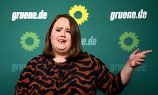 Grünen-Chefin Ricarda Lang machen die Umfrageergebnisse für die AfD Sorgen. - Bernd von Jutrczenka/dpa Grünen-Chefin Ricarda Lang machen die Umfrageergebnisse für die AfD Sorgen. - Bernd von Jutrczenka/dpa
