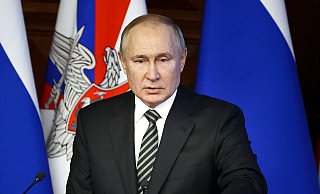 Kreml-Chef Putin bei einer Sitzung des russischen Verteidigungsministeriums. - Foto: Mikhail Tereshchenko/Pool Sputnik Kremlin/AP/dpa Kreml-Chef Putin bei einer Sitzung des russischen Verteidigungsministeriums. - Foto: Mikhail Tereshchenko/Pool Sputnik Kremlin/AP/dpa
