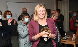 In Steinhagen ist Sarah Süß im Alter von 28 Jahren zur Bürgermeisterin gewählt worden. - Jonas Damme In Steinhagen ist Sarah Süß im Alter von 28 Jahren zur Bürgermeisterin gewählt worden. - Jonas Damme