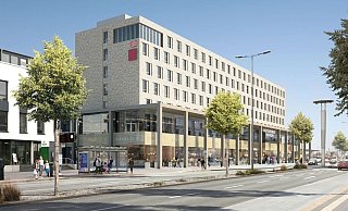 So soll er aussehen: Der künftige Paderborner Hauptbahnhof. - Visualisierung: Bremer AG So soll er aussehen: Der künftige Paderborner Hauptbahnhof. - Visualisierung: Bremer AG