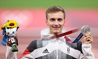 Geher Jonathan Hilbert gewann vor vier Jahren die Silbermedaille bei den Olympischen Spielen in Tokio. - Oliver Weiken/dpa Geher Jonathan Hilbert gewann vor vier Jahren die Silbermedaille bei den Olympischen Spielen in Tokio. - Oliver Weiken/dpa