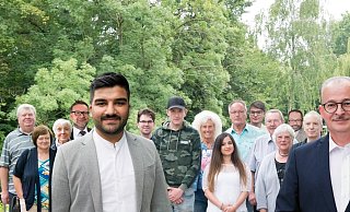 Die Spitzenkandidaten Hakan Temin und Andreas Jotzo gehen mit einem 22-köpfigen Team in den Wahlkampf. - UWG HBB Die Spitzenkandidaten Hakan Temin und Andreas Jotzo gehen mit einem 22-köpfigen Team in den Wahlkampf. - UWG HBB