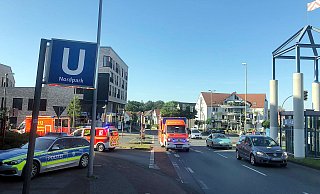 Großeinsatz am Dienstag in der unterirdischen Stadtbahn-Haltestelle Nordpark. - Jürgen Mahncke Großeinsatz am Dienstag in der unterirdischen Stadtbahn-Haltestelle Nordpark. - Jürgen Mahncke