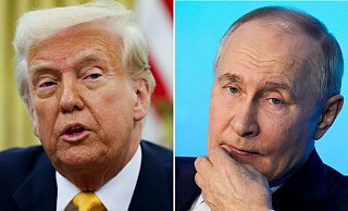 Donald Trump und Wladimir Putin wollen sich laut Trump erneut per Telefon direkt austauschen. (Archivbild) - Pavel Bednyakov/AP/AP/dpa Donald Trump und Wladimir Putin wollen sich laut Trump erneut per Telefon direkt austauschen. (Archivbild) - Pavel Bednyakov/AP/AP/dpa