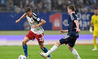 Der Hamburger SV sicherte sich vor heimischer Kulisse gegen Düsseldorf einen späten Heimsieg. - Daniel Bockwoldt/dpa Der Hamburger SV sicherte sich vor heimischer Kulisse gegen Düsseldorf einen späten Heimsieg. - Daniel Bockwoldt/dpa