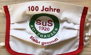 Schutz zum Jubiläum: Diese Mund-Nasen-Masken können beim Verein bestellt werden. - SuS Holzhausen Schutz zum Jubiläum: Diese Mund-Nasen-Masken können beim Verein bestellt werden. - SuS Holzhausen