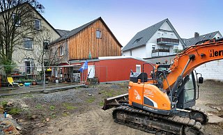Im Wohngebiet an der Bismarckstraße in Gütersloh entsteht eine neues Mehrfamilienhaus. - Andreas Frücht Im Wohngebiet an der Bismarckstraße in Gütersloh entsteht eine neues Mehrfamilienhaus. - Andreas Frücht