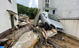 Heimische Einsatzkräfte aus SHS helfen derzeit, die Lage in Bad Münstereifel unter Kontrolle zu bekommen. - Symbolfoto/picture alliance Heimische Einsatzkräfte aus SHS helfen derzeit, die Lage in Bad Münstereifel unter Kontrolle zu bekommen. - Symbolfoto/picture alliance