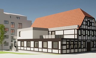 Der Investor möchte sein Grundstück hinter den "Taxbäumen" an der Hauptstraße in dieser Weise bebauen. - Susanne Lahr Der Investor möchte sein Grundstück hinter den "Taxbäumen" an der Hauptstraße in dieser Weise bebauen. - Susanne Lahr