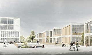 Das Modell für die neue Gesamtschule Schildesche nach dem Architektenwettbewerb. Auch sie wird einen hohen zweistelligen Millionenbetrag kosten. - Staab Architekten Das Modell für die neue Gesamtschule Schildesche nach dem Architektenwettbewerb. Auch sie wird einen hohen zweistelligen Millionenbetrag kosten. - Staab Architekten
