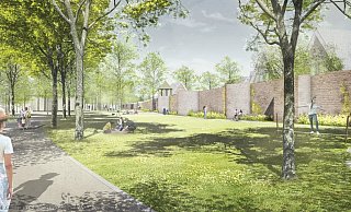 Flanieren an der Wallanlage: eine der Skizzen des Siegerentwurfs. - Büro Franz Reschke Flanieren an der Wallanlage: eine der Skizzen des Siegerentwurfs. - Büro Franz Reschke