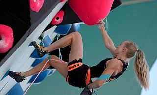 Kletterin Lucia Dörffel verpasst das olympische Finale. - Tsvangirayi Mukwazhi/AP/dpa Kletterin Lucia Dörffel verpasst das olympische Finale. - Tsvangirayi Mukwazhi/AP/dpa
