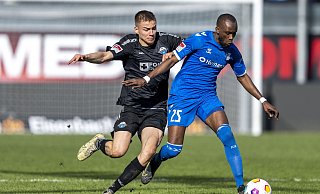 SCP-Akteur Filip Bilbija (l.) dürfte es an diesem Samstag unter anderem wieder mit dem Magdeburger Silas Gnaka zu tun bekommen. - picture alliance/dpa SCP-Akteur Filip Bilbija (l.) dürfte es an diesem Samstag unter anderem wieder mit dem Magdeburger Silas Gnaka zu tun bekommen. - picture alliance/dpa
