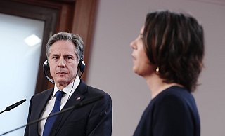 Bundesaußenministerin Annalena Baerbock und ihr us-amerikanischer Amtskollege Antony Blinken. - Foto: Kay Nietfeld/dpa-Pool/dpa Bundesaußenministerin Annalena Baerbock und ihr us-amerikanischer Amtskollege Antony Blinken. - Foto: Kay Nietfeld/dpa-Pool/dpa
