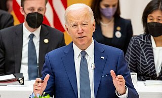 Joe Biden , Präsident der USA, spricht bei einem Gipfeltreffen der «Quad»-Gruppe, vertreten durch die vier Staats- und Regierungschefs der USA, Japans, Indiens und Australiens, im Kantei-Palast. - Foto: Yuichi Yamazaki/Getty Images AsiaPac Pool/AP/dpa Joe Biden , Präsident der USA, spricht bei einem Gipfeltreffen der «Quad»-Gruppe, vertreten durch die vier Staats- und Regierungschefs der USA, Japans, Indiens und Australiens, im Kantei-Palast. - Foto: Yuichi Yamazaki/Getty Images AsiaPac Pool/AP/dpa
