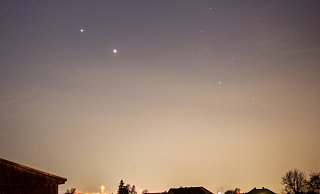 Jupiter und Saturn am Bad Lippspringer Abendhimmel. - Volksternwarte Paderborn Jupiter und Saturn am Bad Lippspringer Abendhimmel. - Volksternwarte Paderborn