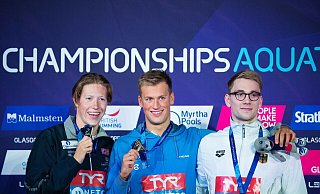 Der Ukrainer Mychajlo Romantschuk (M.) hat Angst um seine Karriere. - Joel Marklund/Bildbyran via ZUMA Press/dpa Der Ukrainer Mychajlo Romantschuk (M.) hat Angst um seine Karriere. - Joel Marklund/Bildbyran via ZUMA Press/dpa