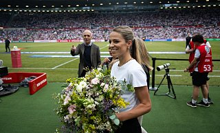 Melanie Leupolz beendet ihre Laufbahn als Fußballerin. - Sebastian Christoph Gollnow/dpa Melanie Leupolz beendet ihre Laufbahn als Fußballerin. - Sebastian Christoph Gollnow/dpa