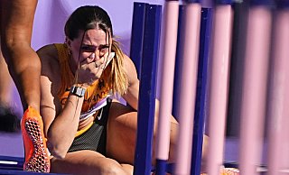 Verletzt sich vor dem Start: Sophie Weißenberg. - Michael Kappeler/dpa Verletzt sich vor dem Start: Sophie Weißenberg. - Michael Kappeler/dpa
