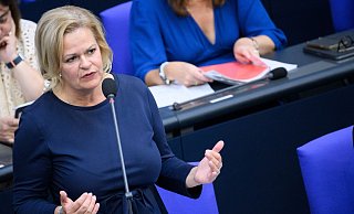 Bundesinnenministerin Nancy Faeser (SPD) treibe die Verhandlungen zum Gemeinsamen Europäischen Asylsystem weiter voran, heißt es aus Regierungskreisen. - Bernd von Jutrczenka/dpa Bundesinnenministerin Nancy Faeser (SPD) treibe die Verhandlungen zum Gemeinsamen Europäischen Asylsystem weiter voran, heißt es aus Regierungskreisen. - Bernd von Jutrczenka/dpa