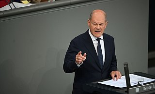 «Wer Terrorismus verherrlicht wendet sich gegen alle unsere Werte und gehört auch abgeschoben»: Olaf Scholz. - Sabina Crisan/dpa «Wer Terrorismus verherrlicht wendet sich gegen alle unsere Werte und gehört auch abgeschoben»: Olaf Scholz. - Sabina Crisan/dpa