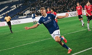 Julian Kania glänzte gegen Hannover 96 II als dreifacher Torschütze. - Minh Mrozek/DSC Arminia Bielefeld Julian Kania glänzte gegen Hannover 96 II als dreifacher Torschütze. - Minh Mrozek/DSC Arminia Bielefeld