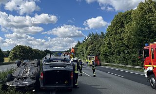 Schwerer Unfall auf der A2 in Bielefeld. - Polizei Bielefeld Schwerer Unfall auf der A2 in Bielefeld. - Polizei Bielefeld