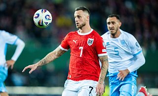 Ball und Tor stets im Blick: Österreichs neuer Rekordtorschütze heißt Marko Arnautovic. - Georg Hochmuth/APA/dpa Ball und Tor stets im Blick: Österreichs neuer Rekordtorschütze heißt Marko Arnautovic. - Georg Hochmuth/APA/dpa