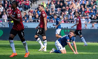 Der Ex-Hannoveraner Marius Wörl konnte im Spiel der Arminia in Hannover oft nur hinterher schauen. - Teresa Kroeger Der Ex-Hannoveraner Marius Wörl konnte im Spiel der Arminia in Hannover oft nur hinterher schauen. - Teresa Kroeger