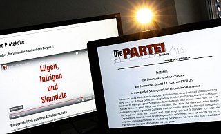 Die sogenannten Protokolle zu Sitzungen des Paderborner Schulausschusses hat Die Partei auf ihrer Internetseite veröffentlicht. - Niklas Tüns Die sogenannten Protokolle zu Sitzungen des Paderborner Schulausschusses hat Die Partei auf ihrer Internetseite veröffentlicht. - Niklas Tüns