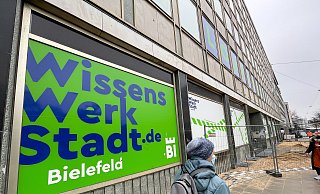 Es soll ein Vorzeigeprojekt in der Innenstadt werden: Die WissensWerkStadt in der ehemaligen Stadtbiblithek an der Wilhelmstraße. Doch das Vorhaben stockt. - Andreas Zobe Es soll ein Vorzeigeprojekt in der Innenstadt werden: Die WissensWerkStadt in der ehemaligen Stadtbiblithek an der Wilhelmstraße. Doch das Vorhaben stockt. - Andreas Zobe