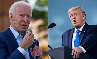 US-Präsident Donald Trump (r.) und sein Herausforderer Joe Biden treffen in drei TV-Duellen aufeinander. - AFP US-Präsident Donald Trump (r.) und sein Herausforderer Joe Biden treffen in drei TV-Duellen aufeinander. - AFP
