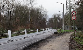 Die Bauarbeiten an der Bünder Straße gehen in die Winterpause. - Judith Gladow Die Bauarbeiten an der Bünder Straße gehen in die Winterpause. - Judith Gladow