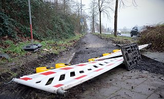 Frühestens Mitte Februar werden die Bauarbeiten fortgesetzt. - Felix Eisele Frühestens Mitte Februar werden die Bauarbeiten fortgesetzt. - Felix Eisele
