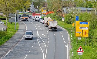 Zwischen Herforder Klaerwerk und Fullenbruchstraße soll die B61 auf 1,5 Kilometer vierspurig ausgebaut werden. Die Arbeiten werden rund vier Jahre dauern. - Ralf Bittner Zwischen Herforder Klaerwerk und Fullenbruchstraße soll die B61 auf 1,5 Kilometer vierspurig ausgebaut werden. Die Arbeiten werden rund vier Jahre dauern. - Ralf Bittner
