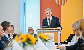 Stephan Harbarth, Präsident des Bundesverfassungsgerichts, war Festredner beim diesjährigen Libori-Mahl. - BESIM MAZHIQI Stephan Harbarth, Präsident des Bundesverfassungsgerichts, war Festredner beim diesjährigen Libori-Mahl. - BESIM MAZHIQI