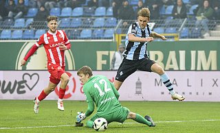 Ex-Armine Nicklas Shipnoski (r.), der jetzt für Waldhof Mannheim spielt, wird gegen den DSC doppelt motiviert sein. - IMAGO/Steinsiek.ch Ex-Armine Nicklas Shipnoski (r.), der jetzt für Waldhof Mannheim spielt, wird gegen den DSC doppelt motiviert sein. - IMAGO/Steinsiek.ch