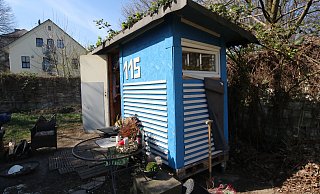 Direkt neben der Notunterkunft stehen vier sogenannte Little Homes, Mini-Häuser, in denen Obdachlose vorübergehend unterkommen können. - Mareike Gröneweg Direkt neben der Notunterkunft stehen vier sogenannte Little Homes, Mini-Häuser, in denen Obdachlose vorübergehend unterkommen können. - Mareike Gröneweg