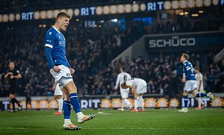 Stürmer Julian Kania hatte mit zwei Treffern wesentlichen Anteil an Arminias 3:1-Heimsieg gegen den 1. FC Saarbrücken. - Sarah Jonek Stürmer Julian Kania hatte mit zwei Treffern wesentlichen Anteil an Arminias 3:1-Heimsieg gegen den 1. FC Saarbrücken. - Sarah Jonek