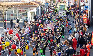 Zahlreiche Fußgruppen und Motivwagen zogen beim Rosenmontagsumzug durch Delbrück. - Niklas Tüns Zahlreiche Fußgruppen und Motivwagen zogen beim Rosenmontagsumzug durch Delbrück. - Niklas Tüns