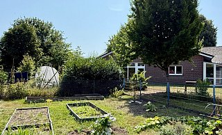 Links vom Zaun stehen die Cannabispflanzen. Rechts vom Zaun erstreckt sich das Gelände der Paulus-Kindertagesstätte. - Robert Becker Links vom Zaun stehen die Cannabispflanzen. Rechts vom Zaun erstreckt sich das Gelände der Paulus-Kindertagesstätte. - Robert Becker